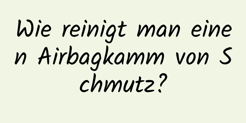 Wie reinigt man einen Airbagkamm von Schmutz?