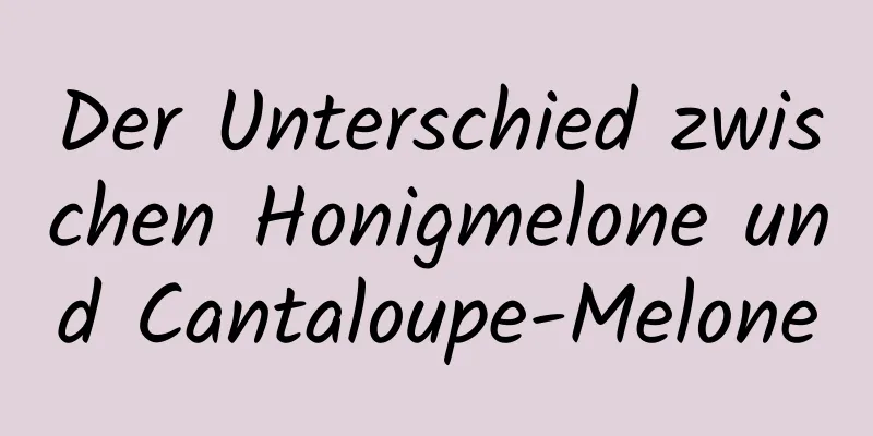 Der Unterschied zwischen Honigmelone und Cantaloupe-Melone