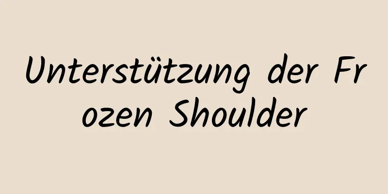 Unterstützung der Frozen Shoulder