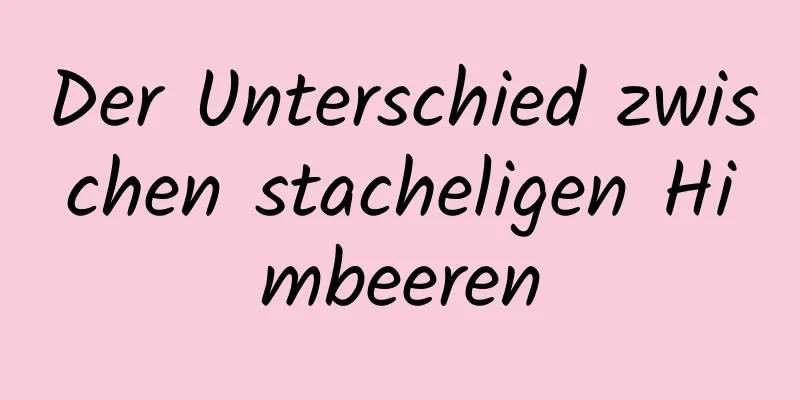 Der Unterschied zwischen stacheligen Himbeeren