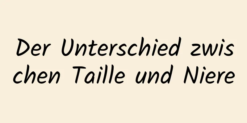 Der Unterschied zwischen Taille und Niere
