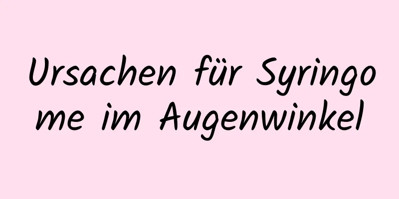 Ursachen für Syringome im Augenwinkel
