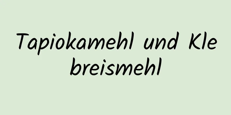 Tapiokamehl und Klebreismehl