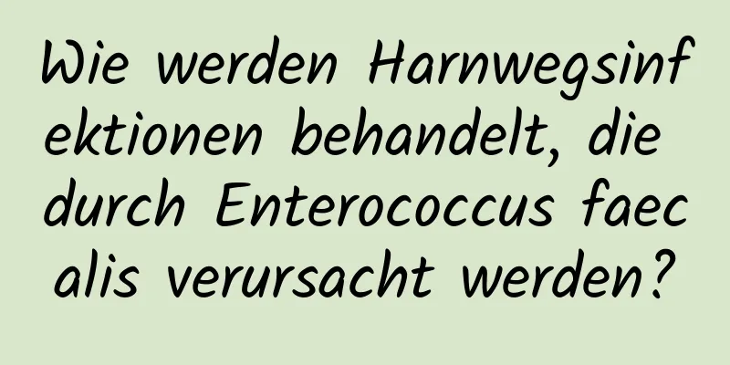 Wie werden Harnwegsinfektionen behandelt, die durch Enterococcus faecalis verursacht werden?