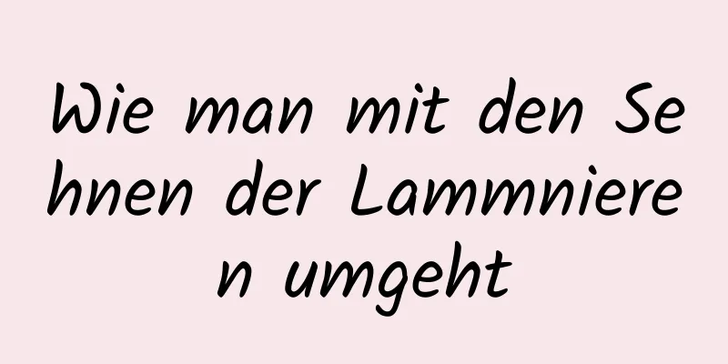 Wie man mit den Sehnen der Lammnieren umgeht