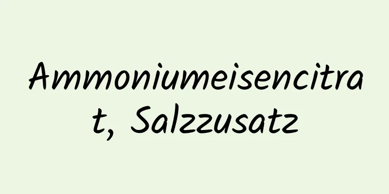 Ammoniumeisencitrat, Salzzusatz