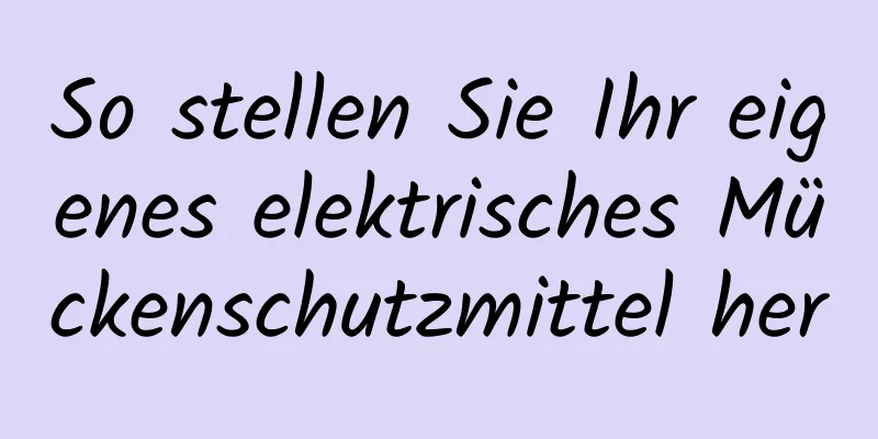 So stellen Sie Ihr eigenes elektrisches Mückenschutzmittel her