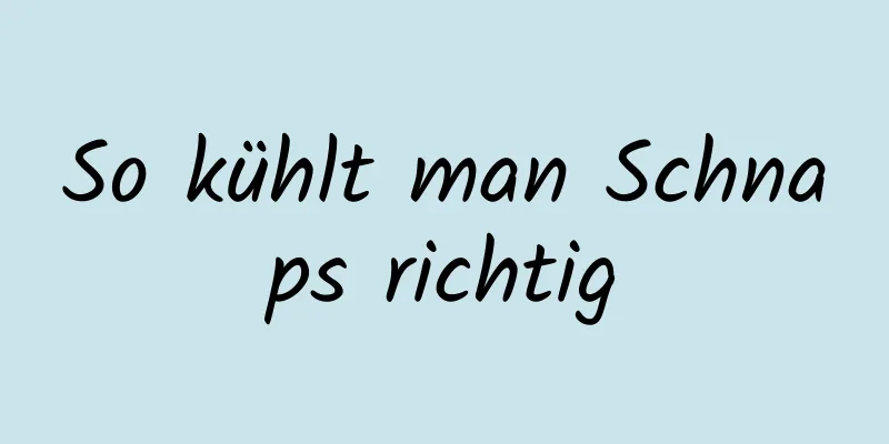 So kühlt man Schnaps richtig
