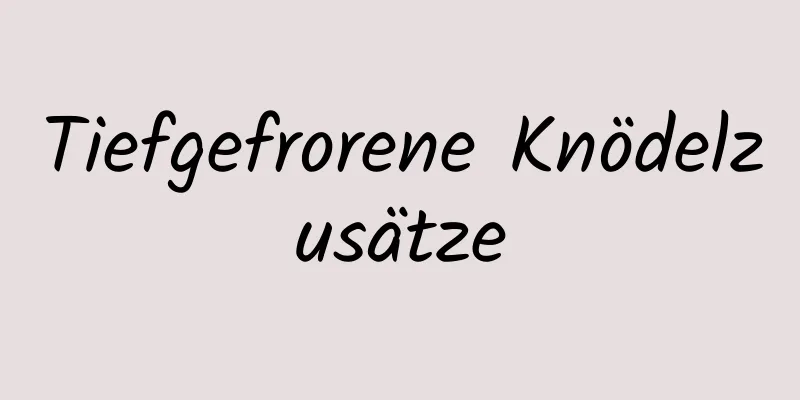 Tiefgefrorene Knödelzusätze