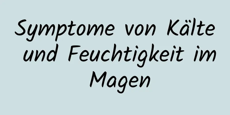 Symptome von Kälte und Feuchtigkeit im Magen