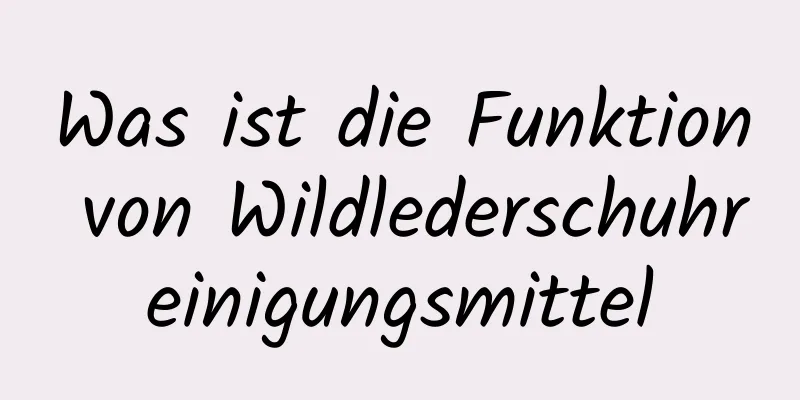 Was ist die Funktion von Wildlederschuhreinigungsmittel