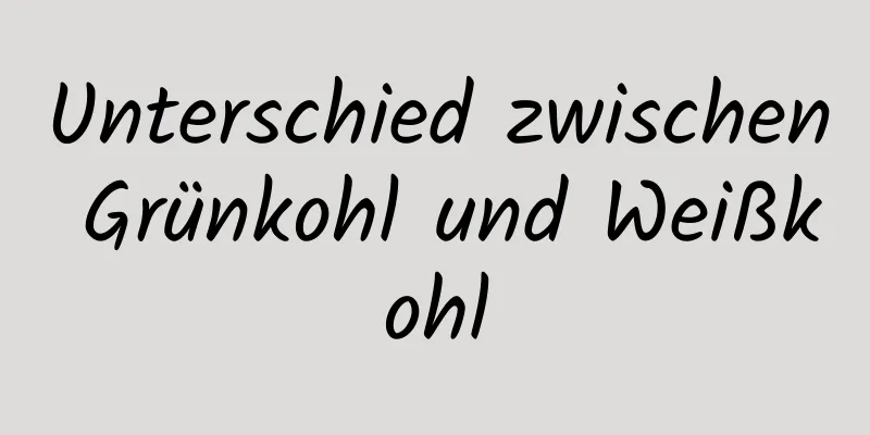 Unterschied zwischen Grünkohl und Weißkohl