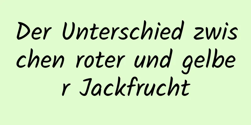 Der Unterschied zwischen roter und gelber Jackfrucht