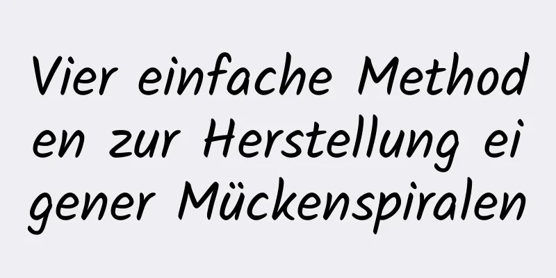 Vier einfache Methoden zur Herstellung eigener Mückenspiralen
