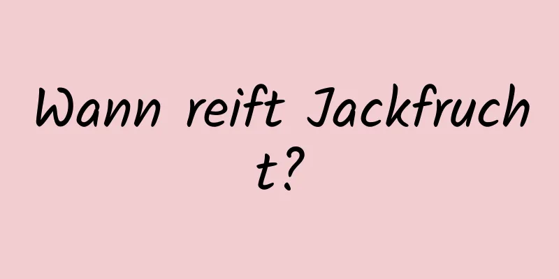 Wann reift Jackfrucht?