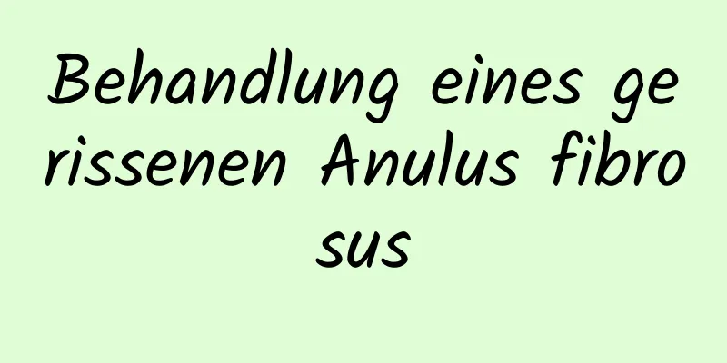 Behandlung eines gerissenen Anulus fibrosus