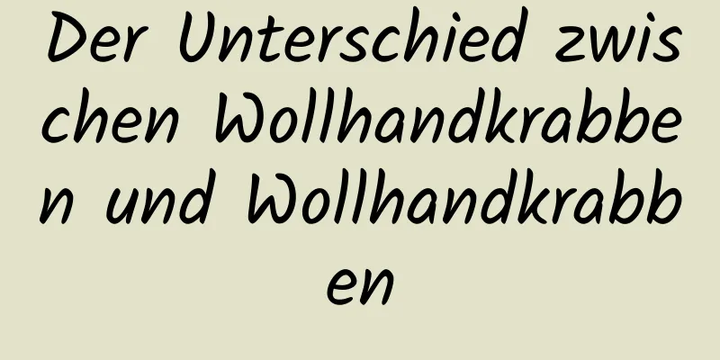 Der Unterschied zwischen Wollhandkrabben und Wollhandkrabben