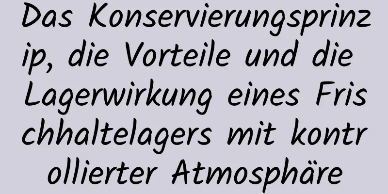 Das Konservierungsprinzip, die Vorteile und die Lagerwirkung eines Frischhaltelagers mit kontrollierter Atmosphäre