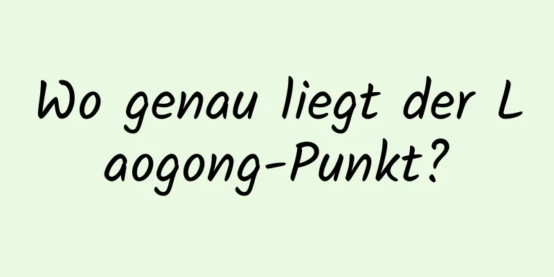 Wo genau liegt der Laogong-Punkt?