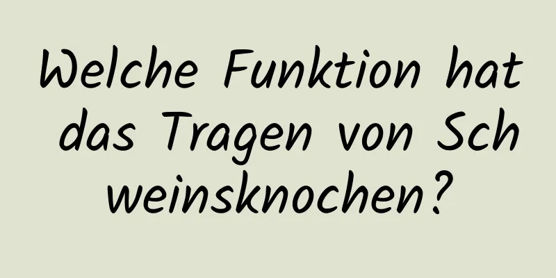 Welche Funktion hat das Tragen von Schweinsknochen?