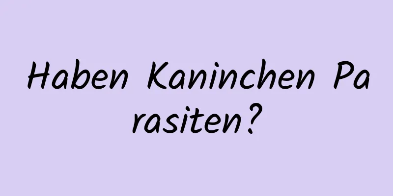 Haben Kaninchen Parasiten?