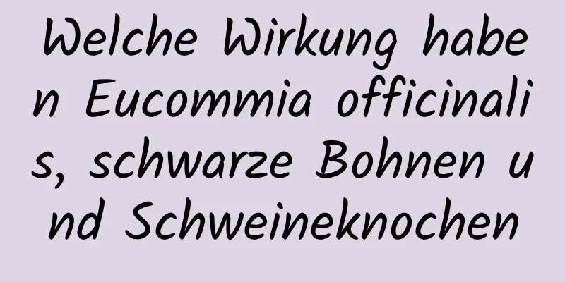 Welche Wirkung haben Eucommia officinalis, schwarze Bohnen und Schweineknochen