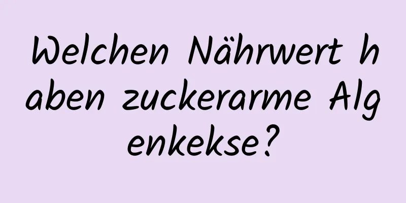 Welchen Nährwert haben zuckerarme Algenkekse?