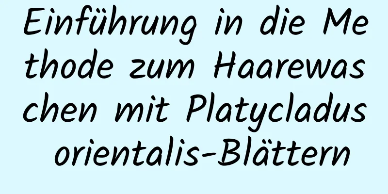 Einführung in die Methode zum Haarewaschen mit Platycladus orientalis-Blättern