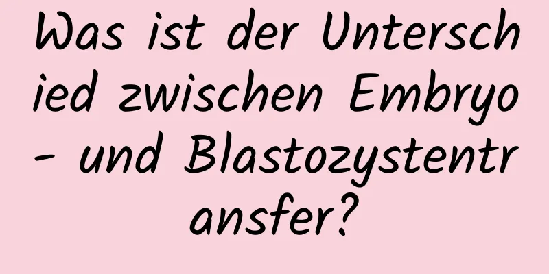 Was ist der Unterschied zwischen Embryo- und Blastozystentransfer?