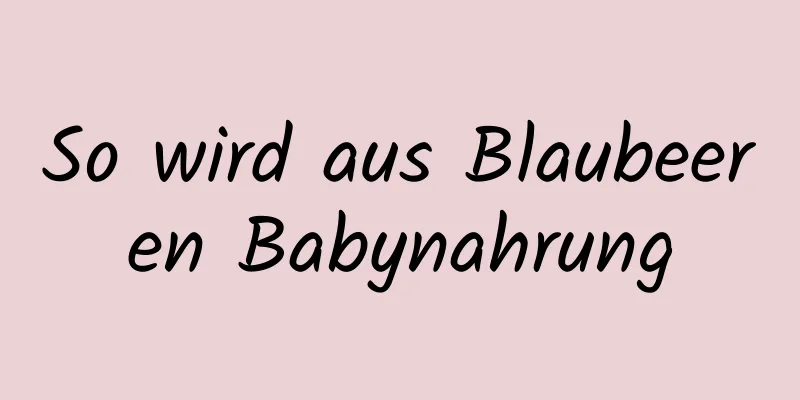 So wird aus Blaubeeren Babynahrung