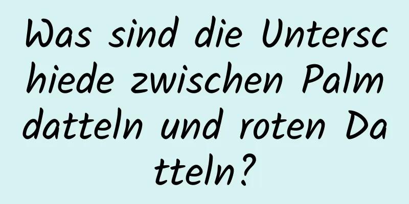 Was sind die Unterschiede zwischen Palmdatteln und roten Datteln?