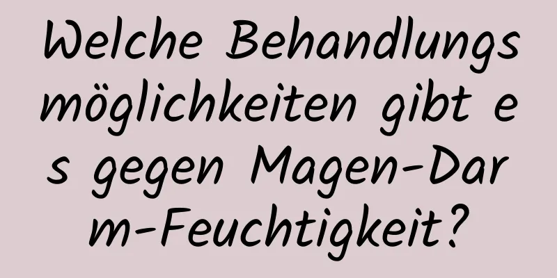 Welche Behandlungsmöglichkeiten gibt es gegen Magen-Darm-Feuchtigkeit?