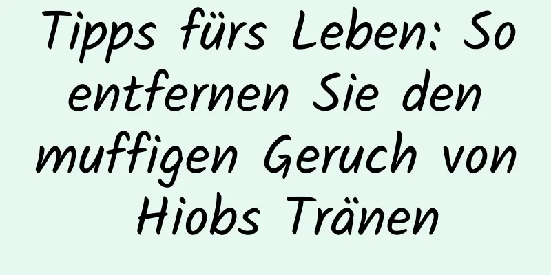Tipps fürs Leben: So entfernen Sie den muffigen Geruch von Hiobs Tränen