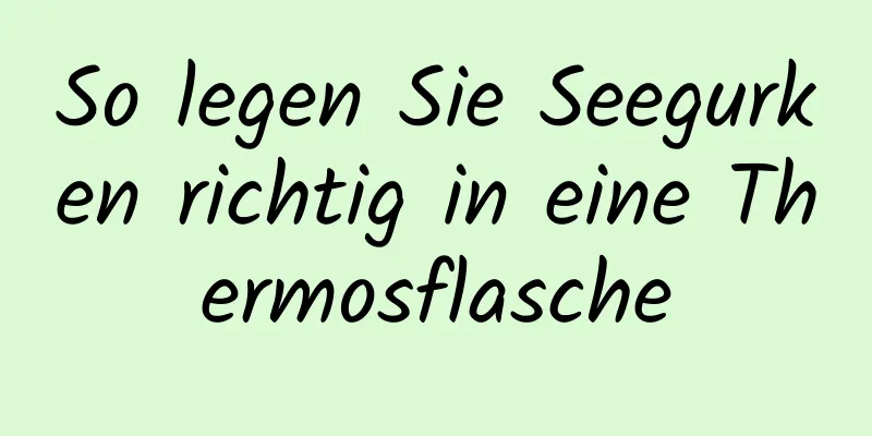 So legen Sie Seegurken richtig in eine Thermosflasche