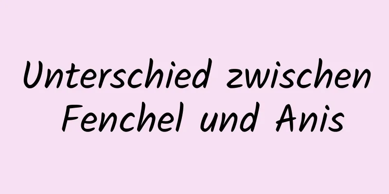 Unterschied zwischen Fenchel und Anis