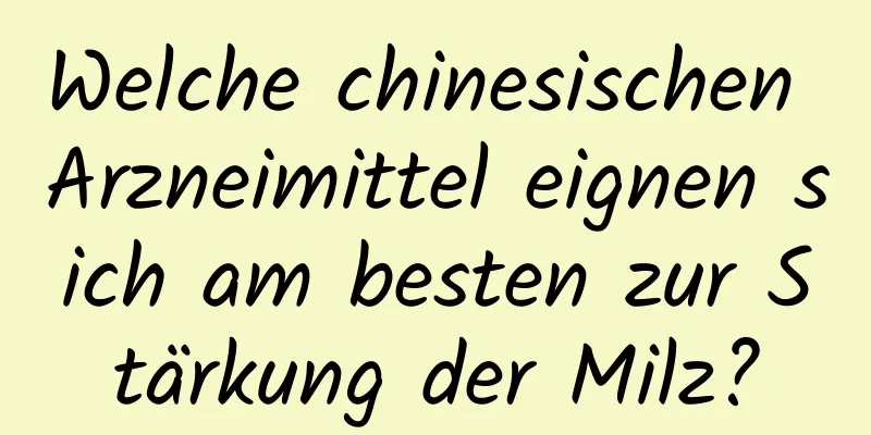 Welche chinesischen Arzneimittel eignen sich am besten zur Stärkung der Milz?