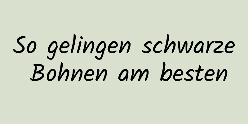 So gelingen schwarze Bohnen am besten