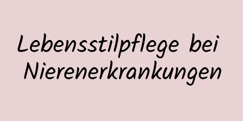 Lebensstilpflege bei Nierenerkrankungen