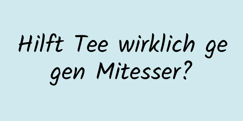 Hilft Tee wirklich gegen Mitesser?