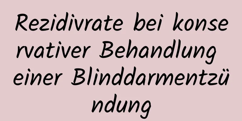Rezidivrate bei konservativer Behandlung einer Blinddarmentzündung