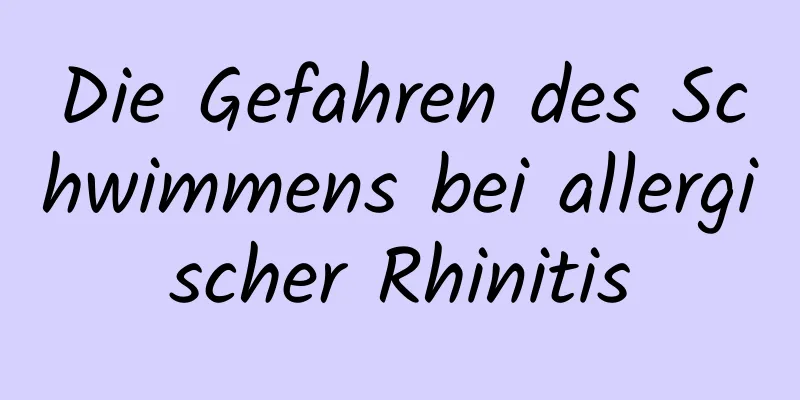 Die Gefahren des Schwimmens bei allergischer Rhinitis