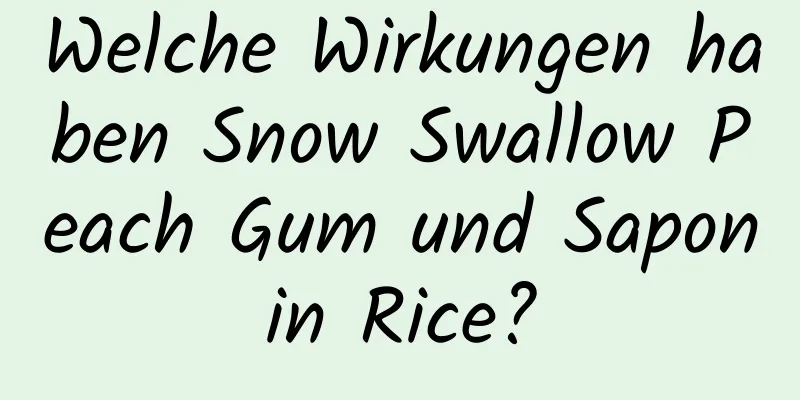 Welche Wirkungen haben Snow Swallow Peach Gum und Saponin Rice?