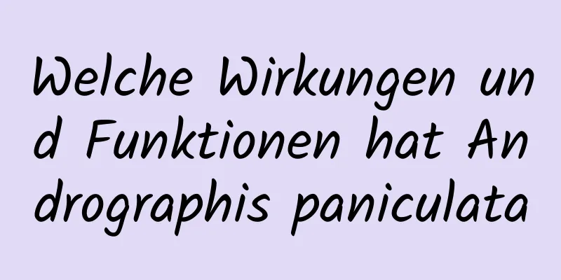 Welche Wirkungen und Funktionen hat Andrographis paniculata