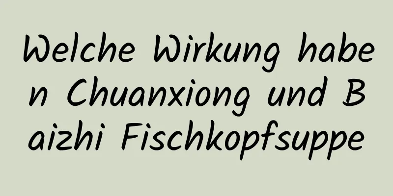Welche Wirkung haben Chuanxiong und Baizhi Fischkopfsuppe