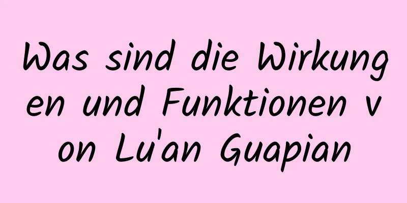 Was sind die Wirkungen und Funktionen von Lu'an Guapian