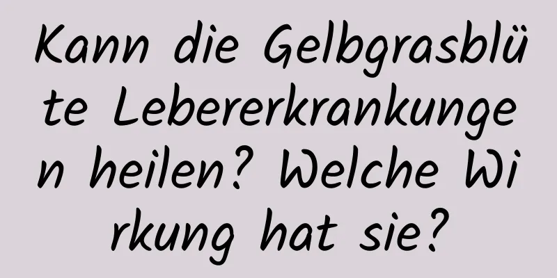 Kann die Gelbgrasblüte Lebererkrankungen heilen? Welche Wirkung hat sie?