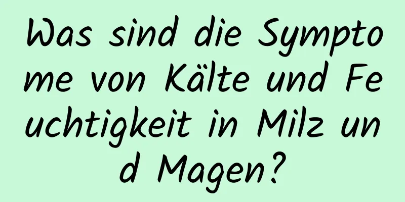 Was sind die Symptome von Kälte und Feuchtigkeit in Milz und Magen?
