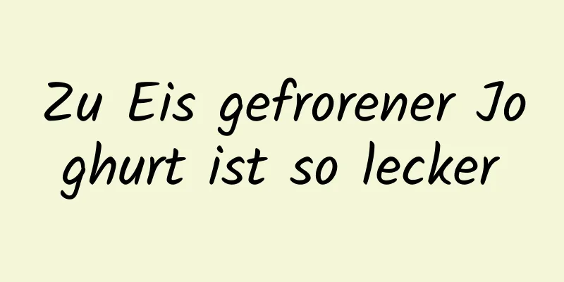 Zu Eis gefrorener Joghurt ist so lecker