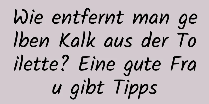 Wie entfernt man gelben Kalk aus der Toilette? Eine gute Frau gibt Tipps