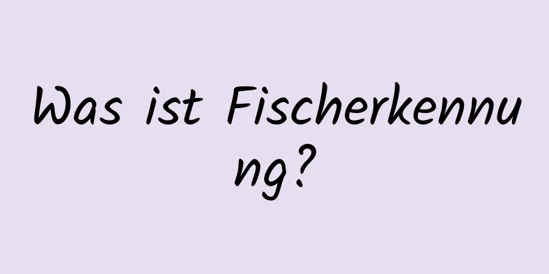 Was ist Fischerkennung?